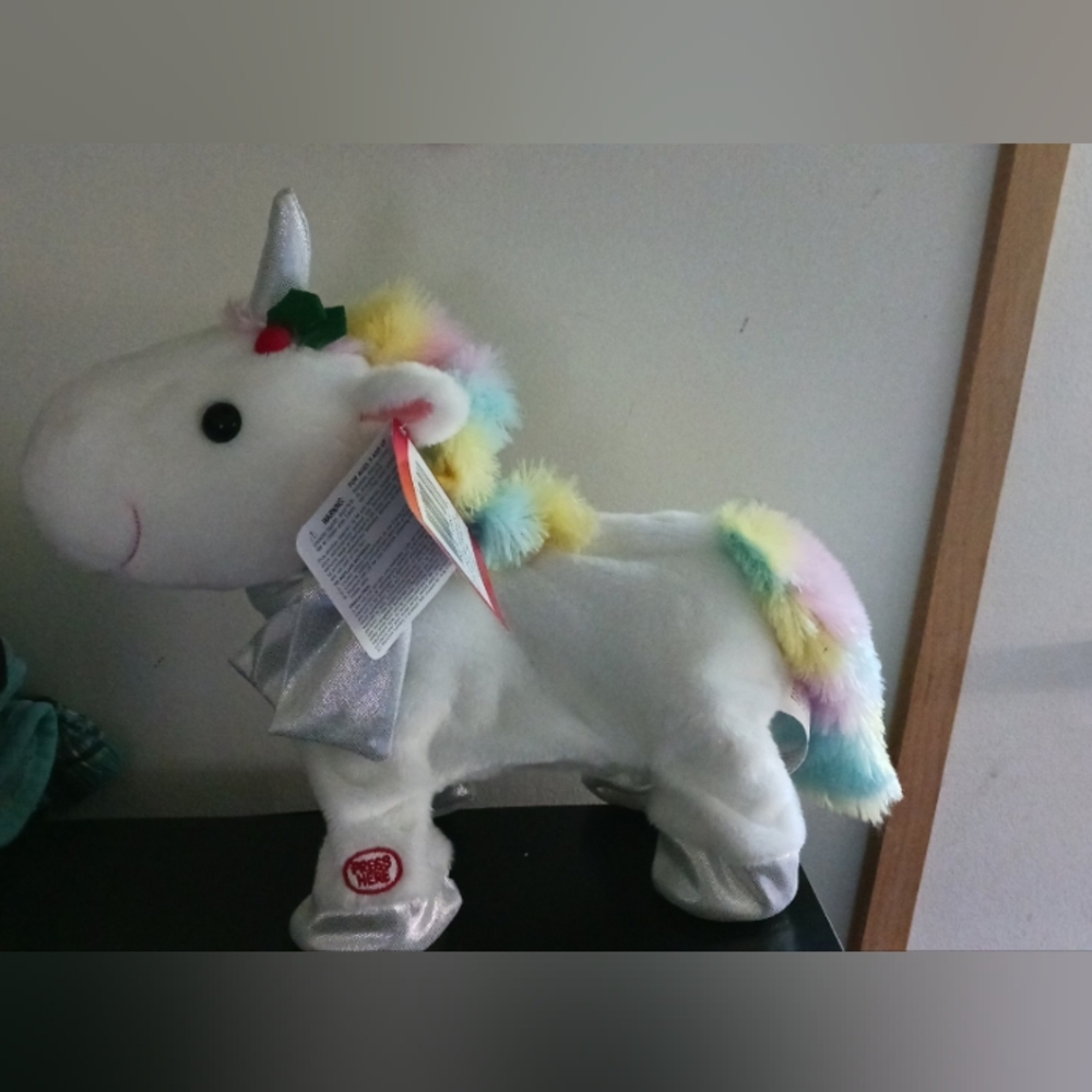 Unicorn Animated Christmas Plush